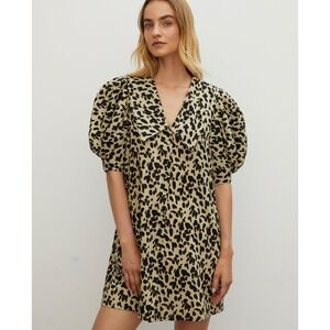 Rohe Emma Dress Pebble Print Collared Mini Dress Short Sleeve 2 US (34) Róhe NWT